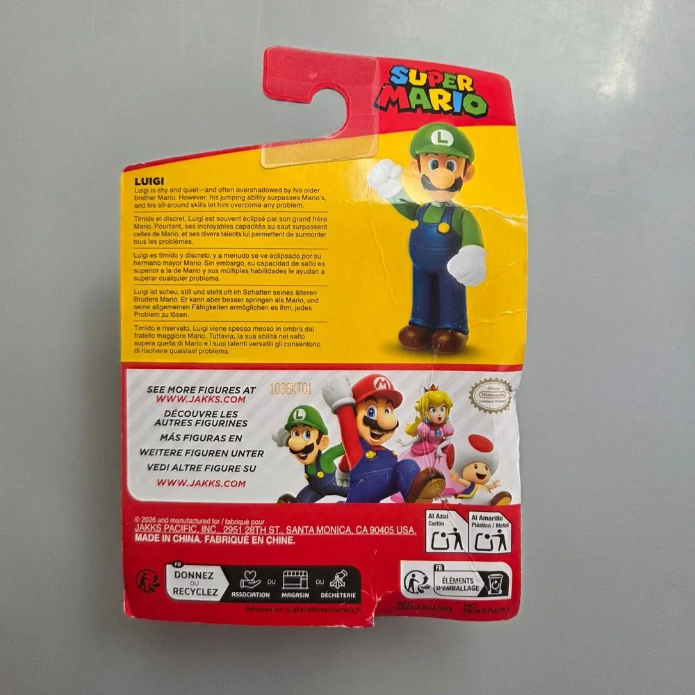 Nintendo Super Mario Luigi 2.5 Inch Action Figure Jakks Pacific 42125 New